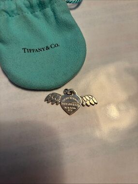 Tiffany & Co. Silver Winged Heart Charm